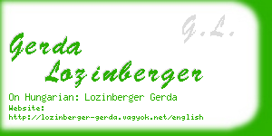 gerda lozinberger business card